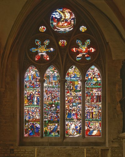 De dood van St. Frideswide, Oostraam van de Latijnse Kapel, 1859 door Edward Burne Jones